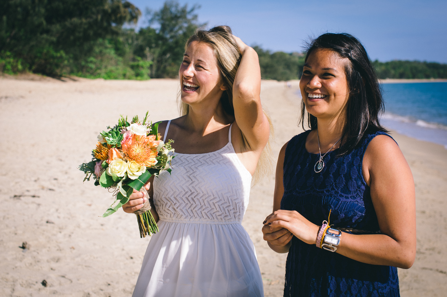 Craig + Ines Cairns beach elopement witnesses