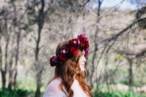 Orchid Flower Crown Bridal Styled Shoot
