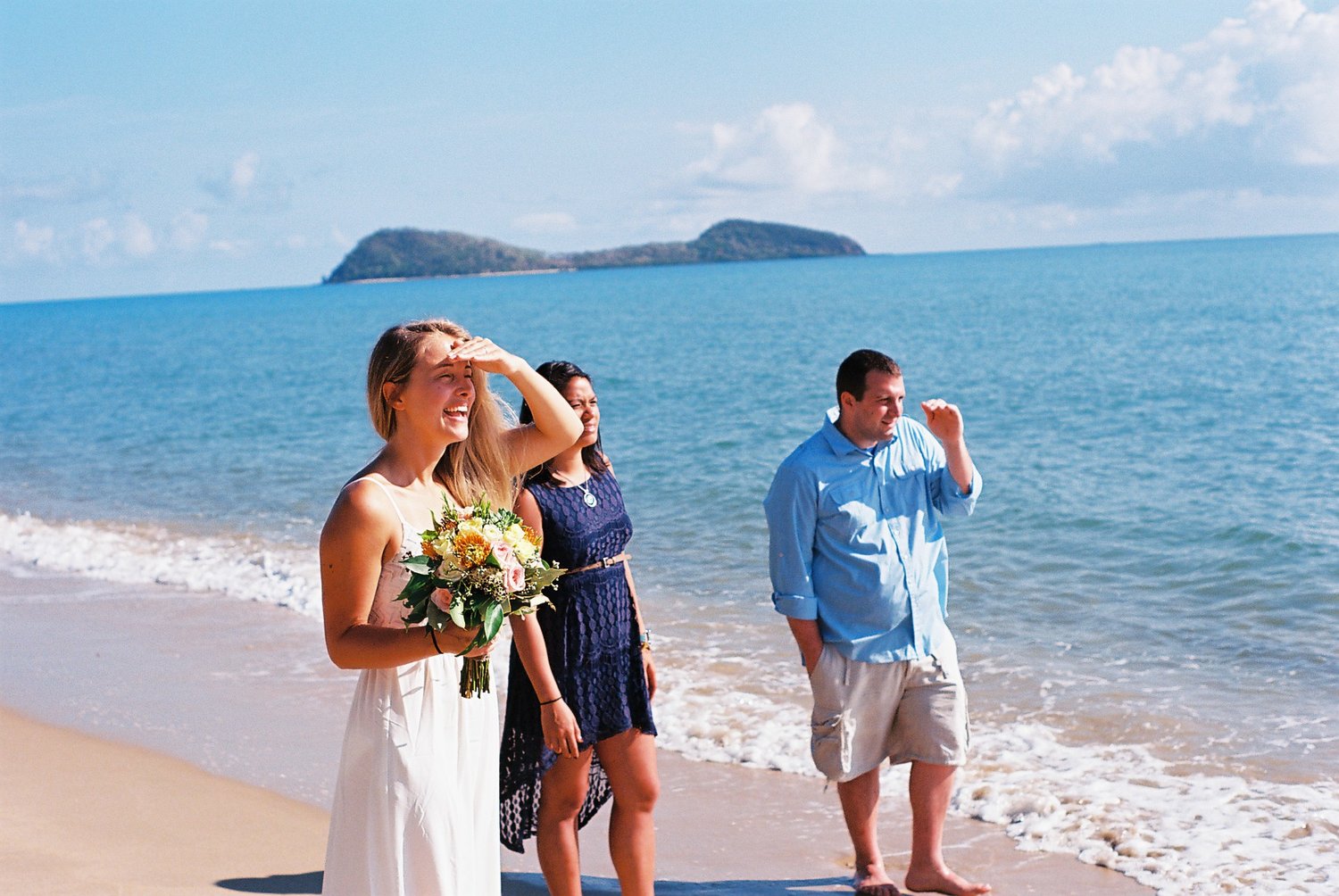 Craig + Ines analogue Cairns seaside elopement