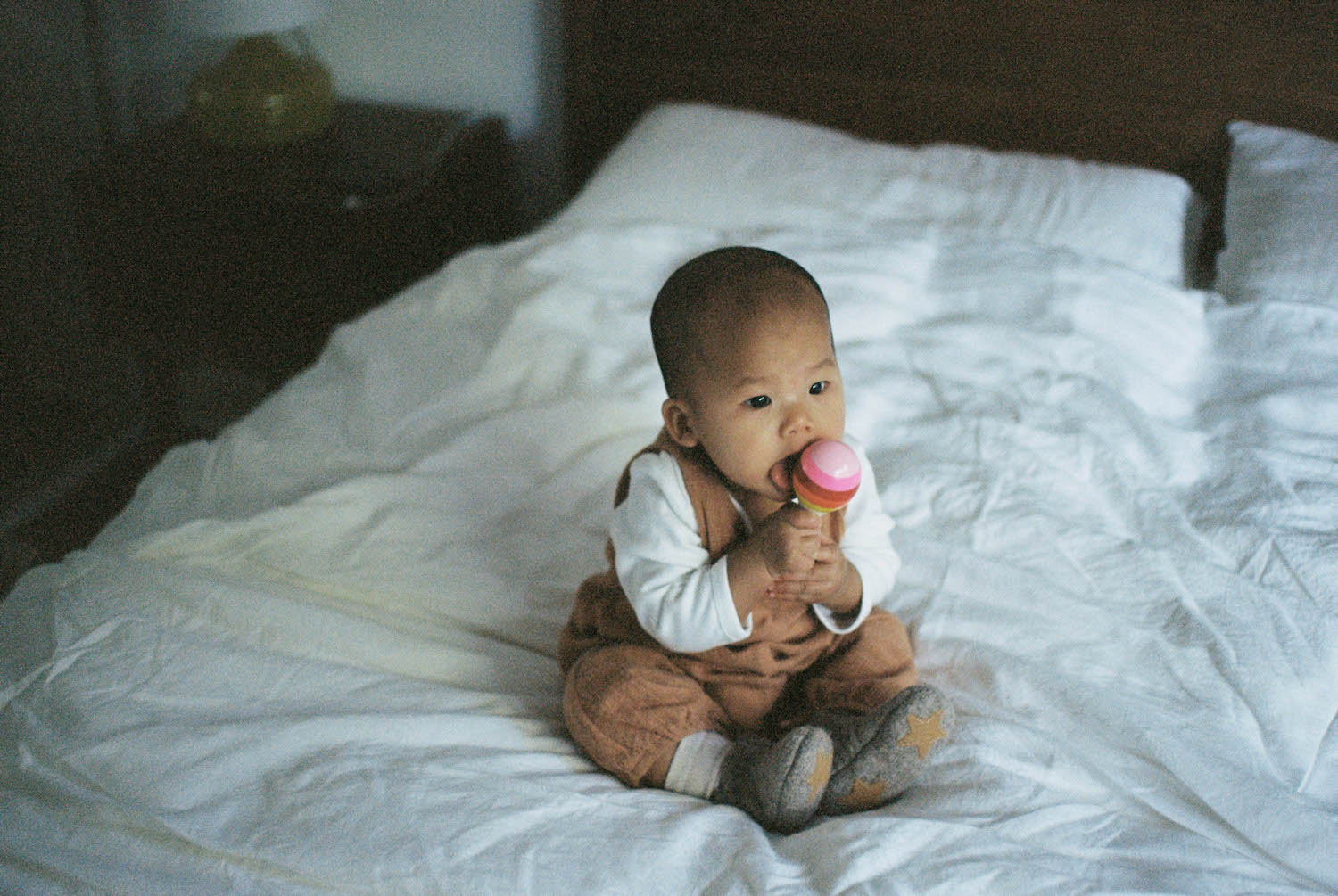Baby Alexa as photographed during an analogue lifestyle family portrait session in Western Australia.